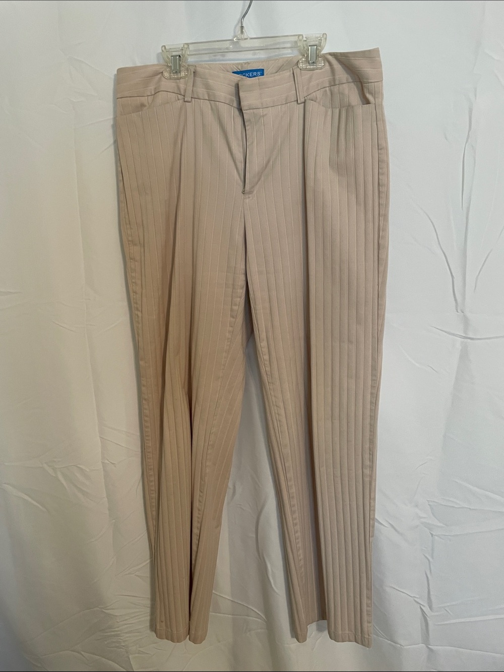 Dockers Beige Pinstripe Women's Dress Trousers